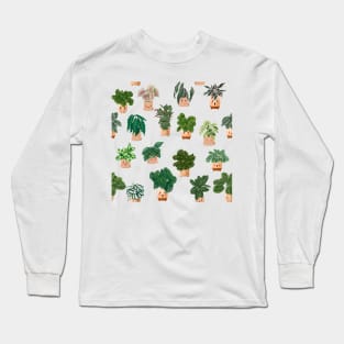 Happy plants Club Pattern Long Sleeve T-Shirt